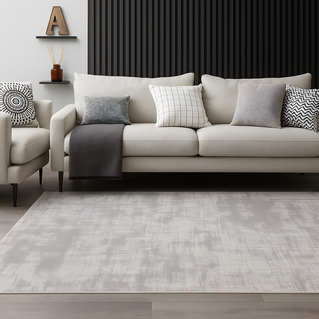 Kuza Abstract Grey Rug