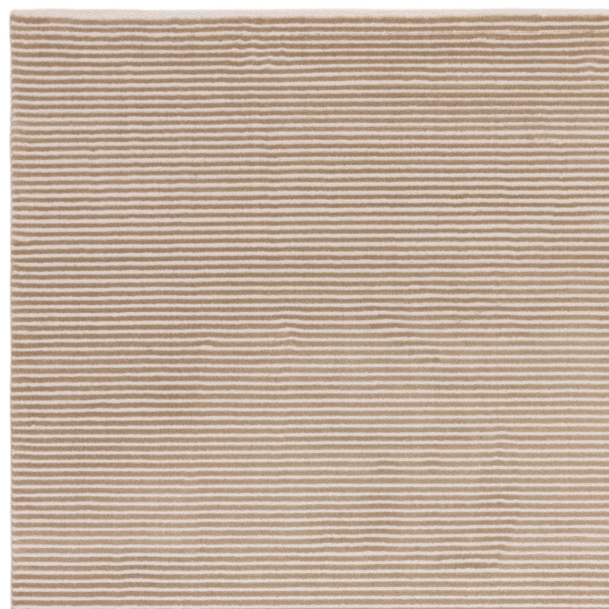 Kuza Plain Stripe Beige Rug