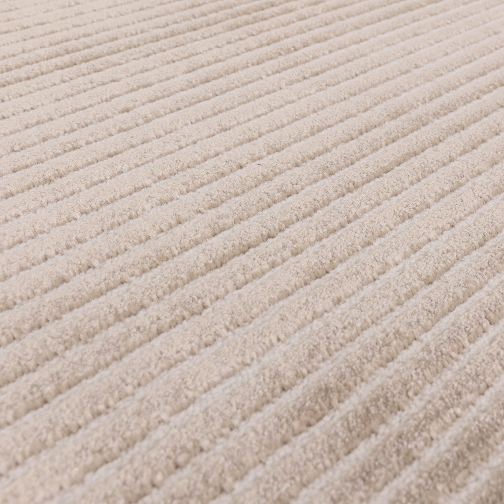 Kuza Plain Stripe Beige Rug