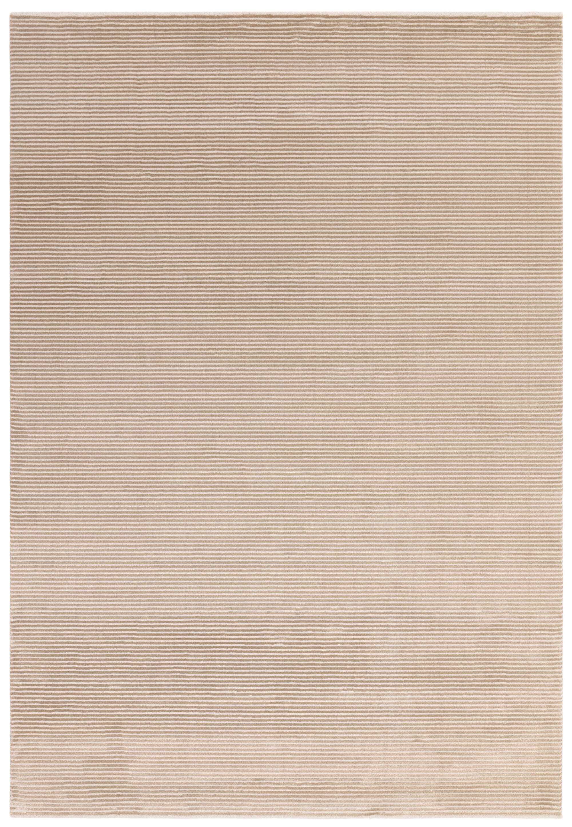 Kuza Plain Stripe Beige Rug