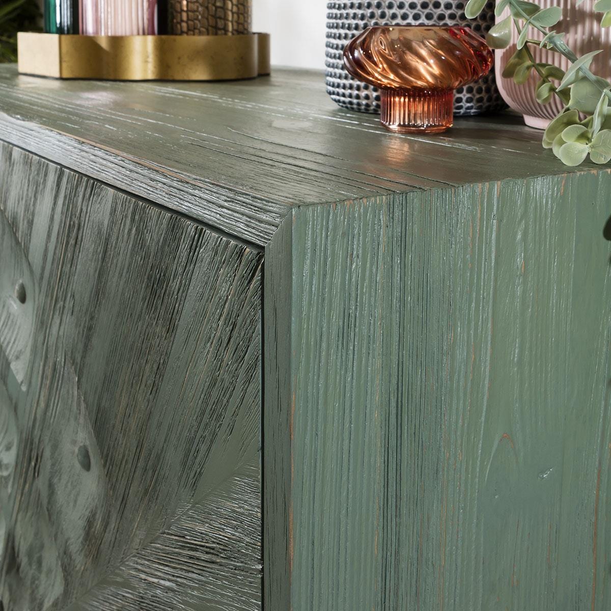 Siena 2 Door Cabinet Sideboard Green 95cm