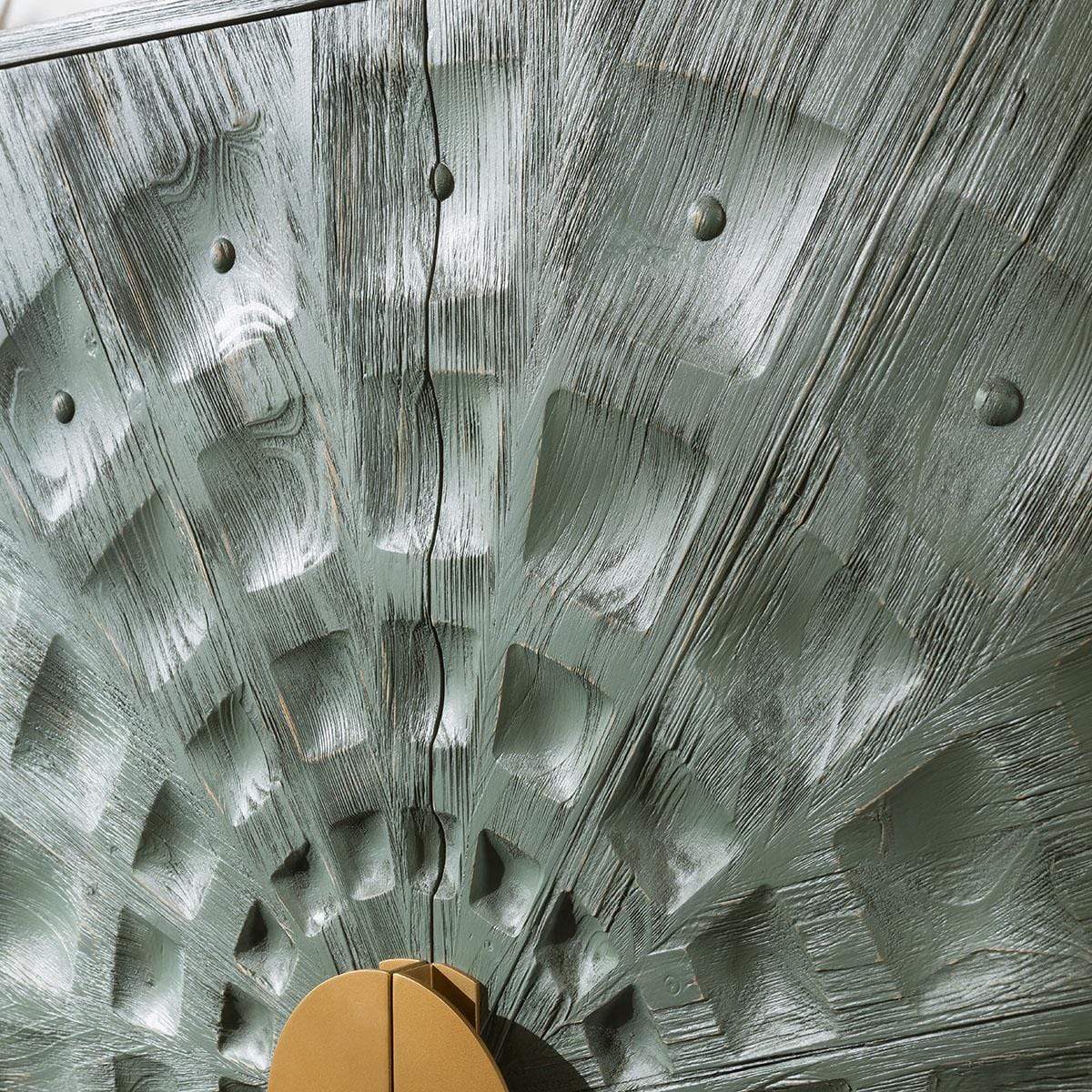 Siena 2 Door Cabinet Sideboard Green 95cm