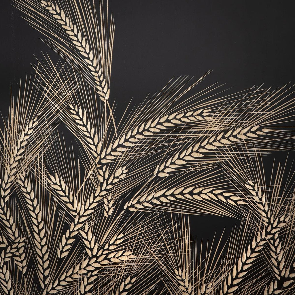 2-Piece Hand-Carved Metal Framed Wall Artwork Set Copper & Wood 60x90cm