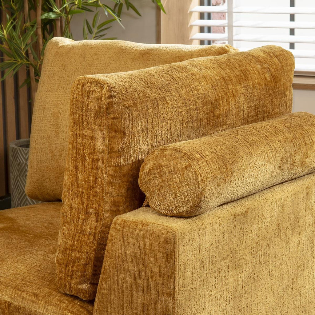 Martha 4 Seater Modular Sofa Mustard Chenille 348x92cm 16