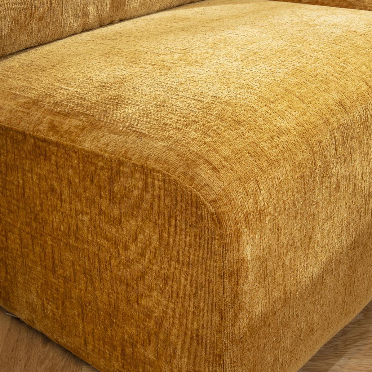 Martha 6 Seater U-Shape Sofa Mustard Chenille 348x256cm 9R