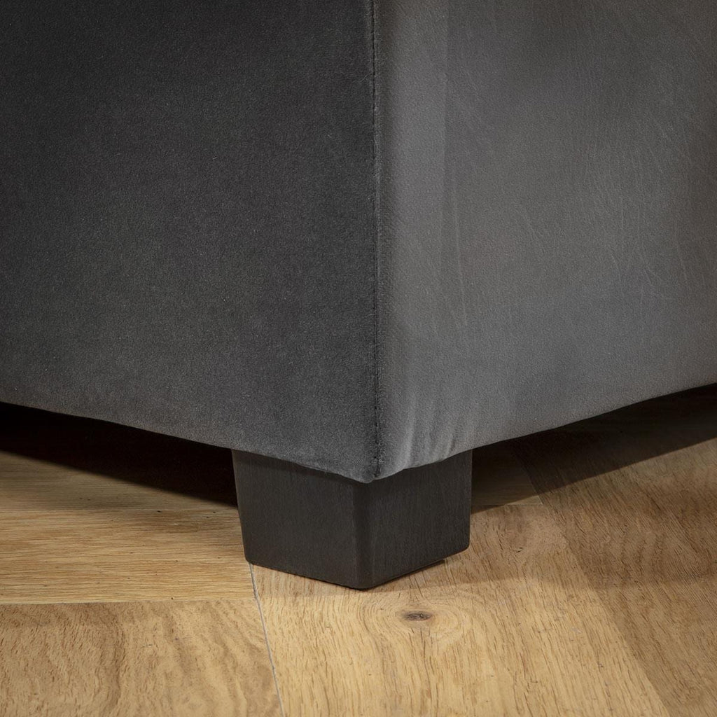 Anni Corner Section Grey Velvet 96x96cm