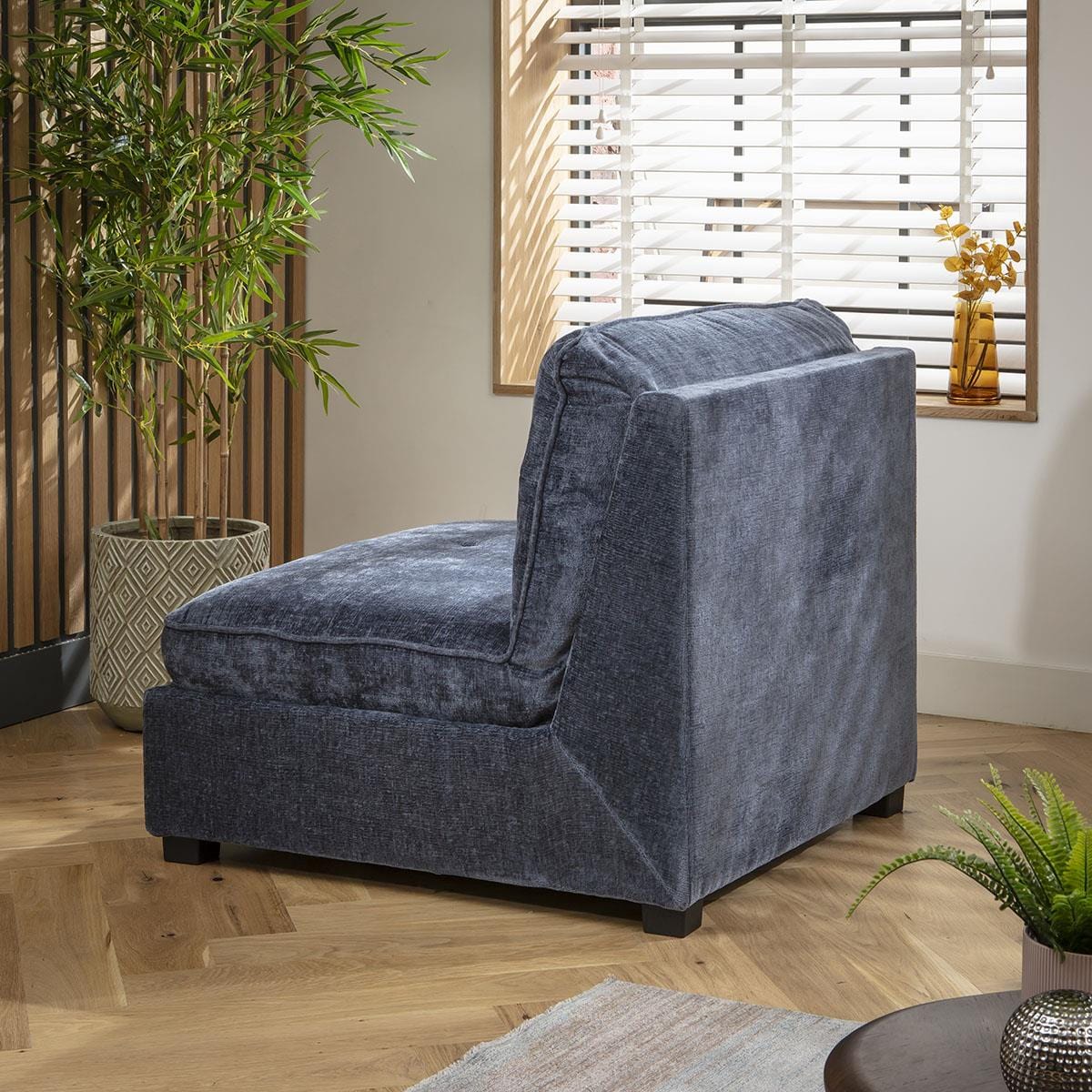 Anni Middle Section Blue Chenille 87x96cm