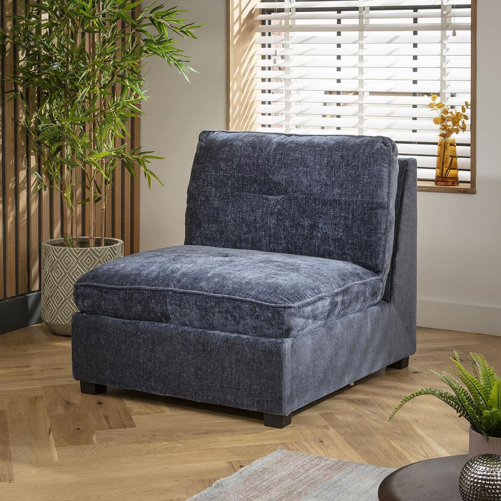 Anni Middle Section Blue Chenille 87x96cm