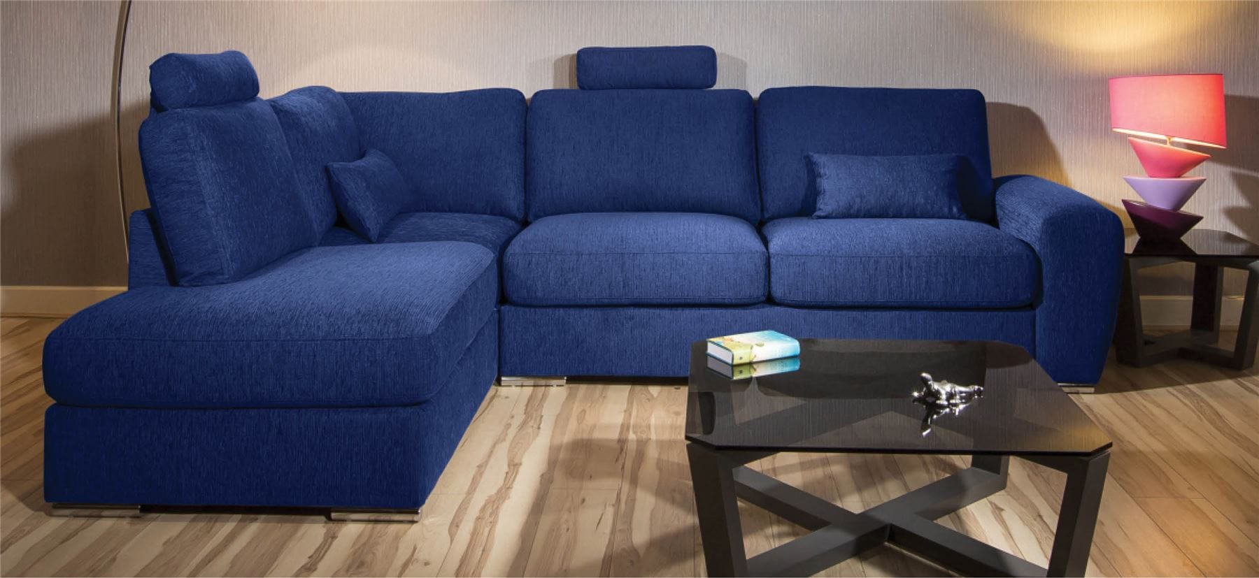 Beatuiful Premium Sofa Group L Shape Corner Many Fabrics Grande 2LH