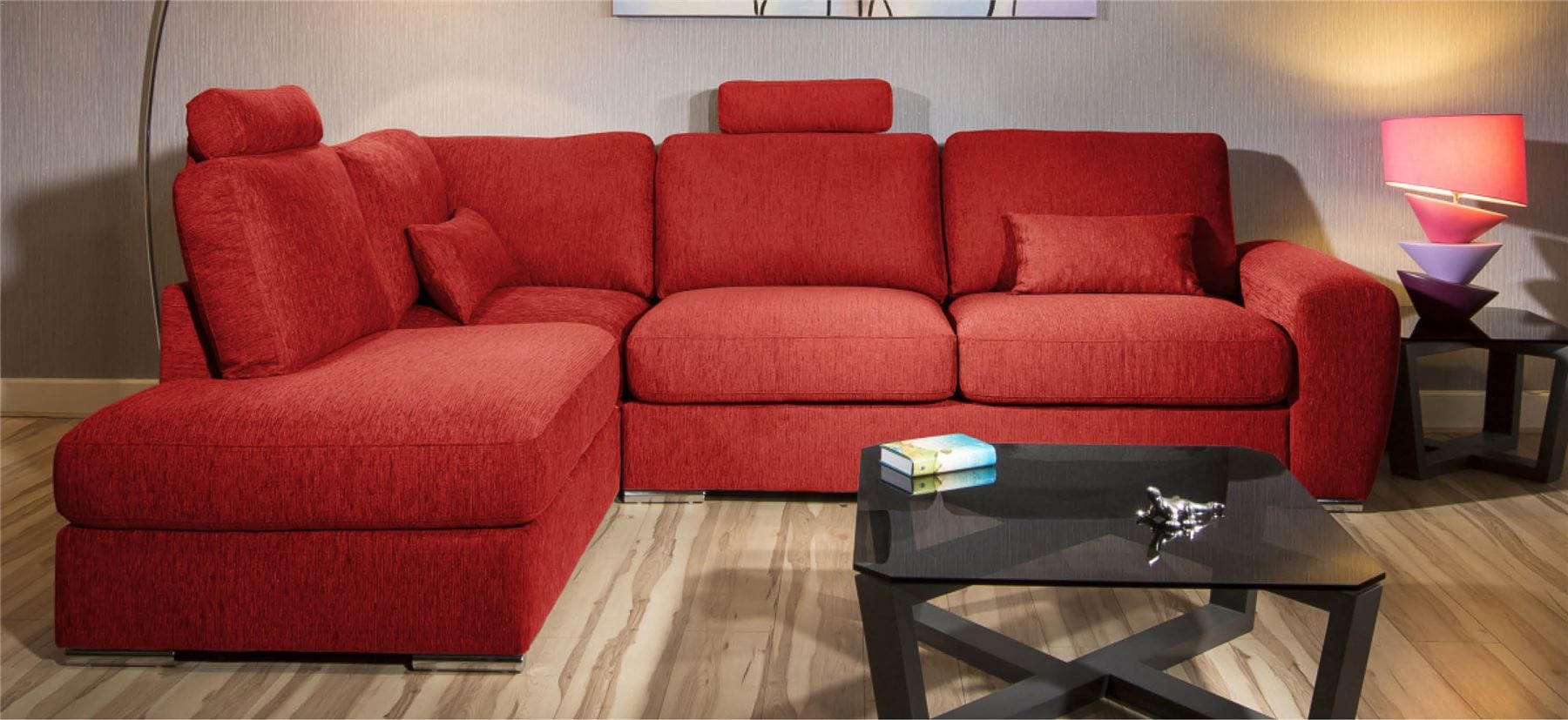 Beatuiful Premium Sofa Group L Shape Corner Many Fabrics Grande 2LH