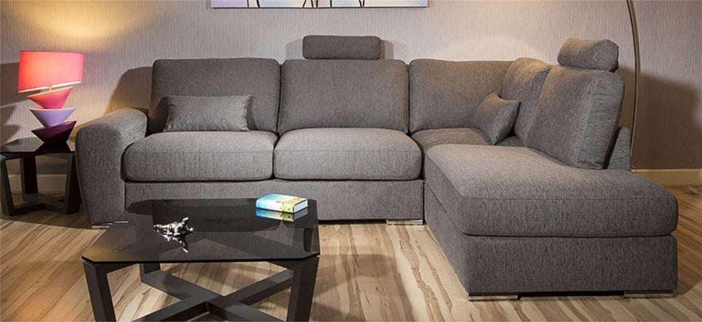 Beatuiful Premium Sofa Group L Shape Corner Many Fabrics Grande 2RH