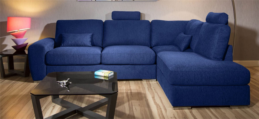 Beatuiful Premium Sofa Group L Shape Corner Many Fabrics Grande 2RH