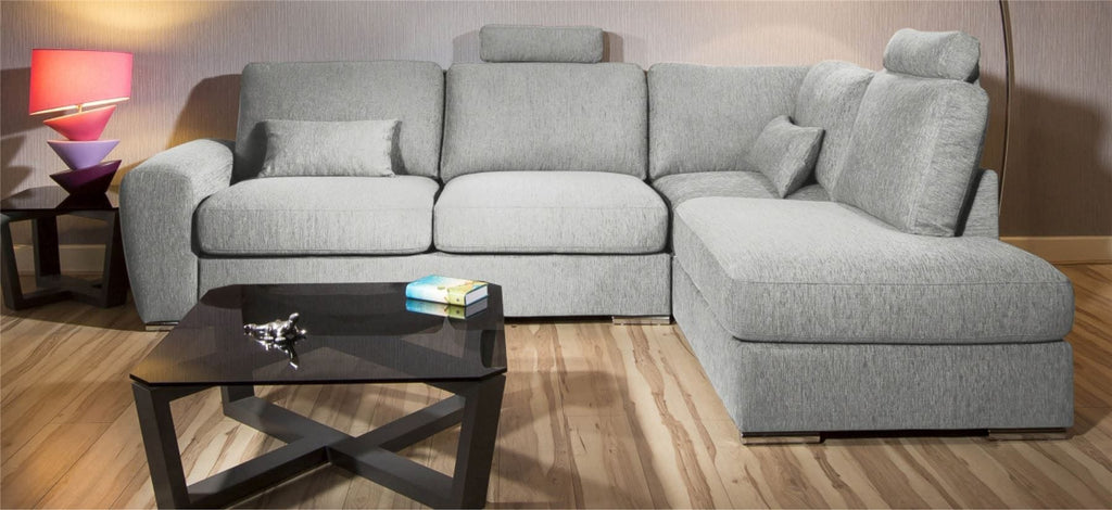 Beatuiful Premium Sofa Group L Shape Corner Many Fabrics Grande 2RH