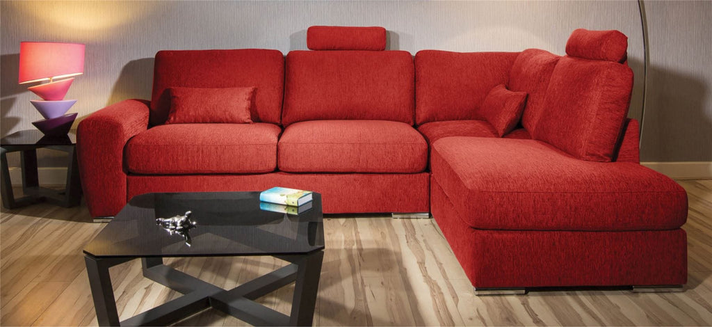 Beatuiful Premium Sofa Group L Shape Corner Many Fabrics Grande 2RH