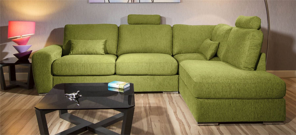 Beatuiful Premium Sofa Group L Shape Corner Many Fabrics Grande 2RH