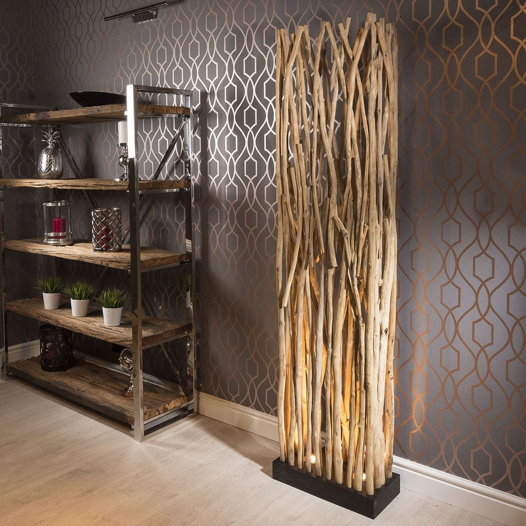 Beautiful 2000mm Extra Tall Driftwood Halogen Uplit Crozet Floor lamp