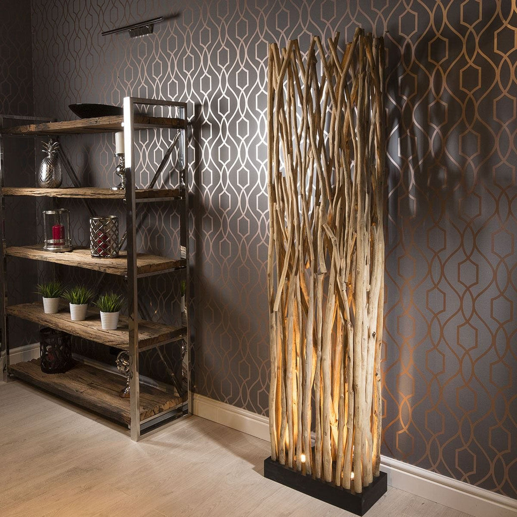 Beautiful 2000mm Extra Tall Driftwood Halogen Uplit Crozet Floor lamp