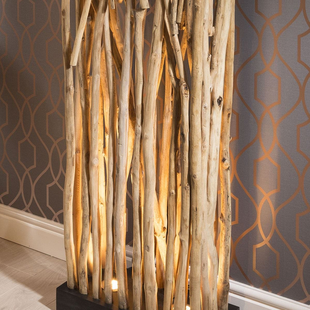 Beautiful 2000mm Extra Tall Driftwood Halogen Uplit Crozet Floor lamp