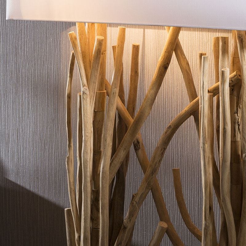 Beautiful tall Modern Designer driftwood Floor Lamp/Light white 185cm