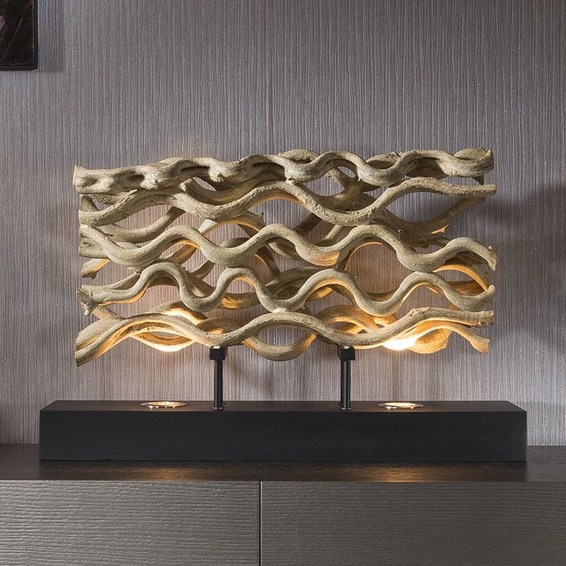 Beautiful Unique and Modern Driftwood table lamp/light halogen Savana