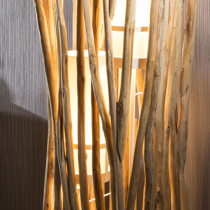 Beautiful Unique Modern Designer driftwood Floor Lamp/Light white 2mtr