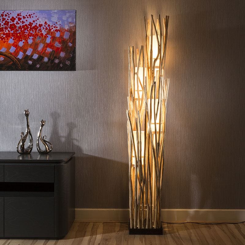 Beautiful Unique Modern Designer driftwood Floor Lamp/Light white 2mtr