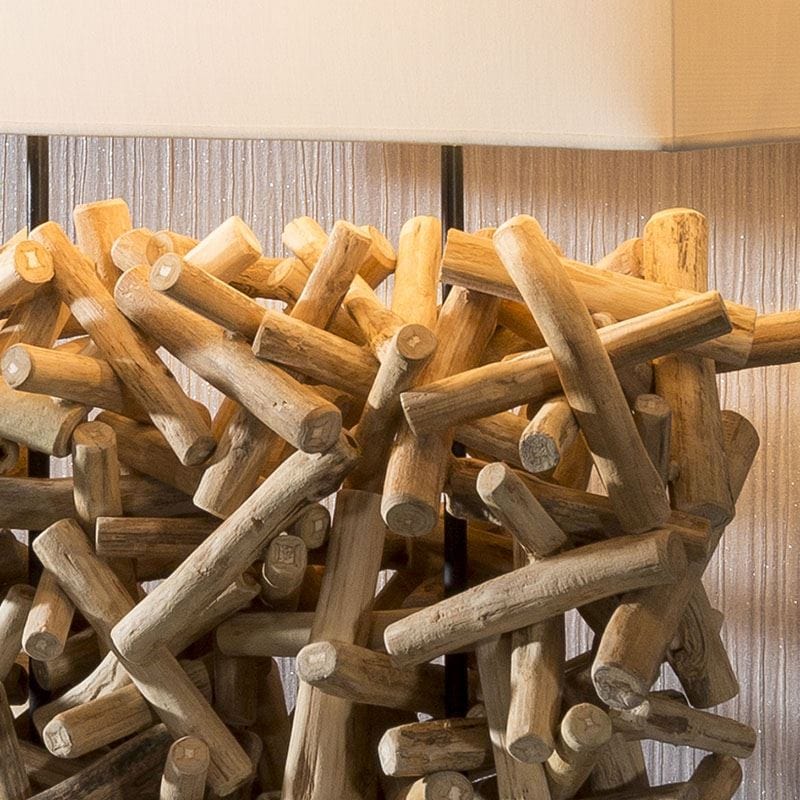 Beautiful Unique Modern Driftwood table lamp / light white shade Seoul