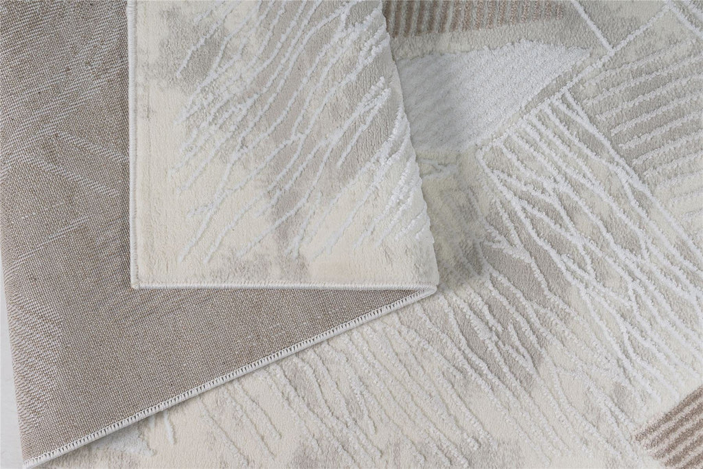 Deco Medium Rug Brown / Beige / Grey / White / Silver 160 X 230cm