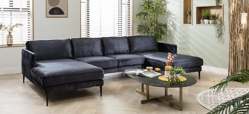 Deluxe 4 Seater U-Shape Corner Sofa - Chaise End Design - Choose Your Fabric - 315x154cm