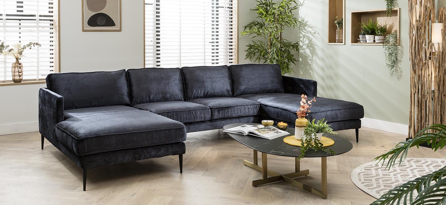 Deluxe 4 Seater U-Shape Corner Sofa - Chaise End Design - Choose Your Fabric - 315x154cm