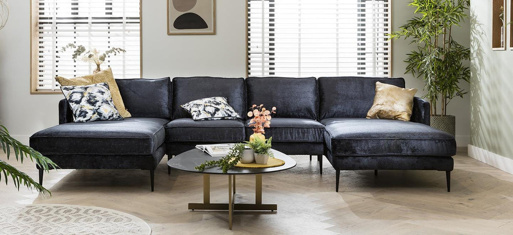 Deluxe 4 Seater U-Shape Corner Sofa - Chaise End Design - Choose Your Fabric - 315x154cm