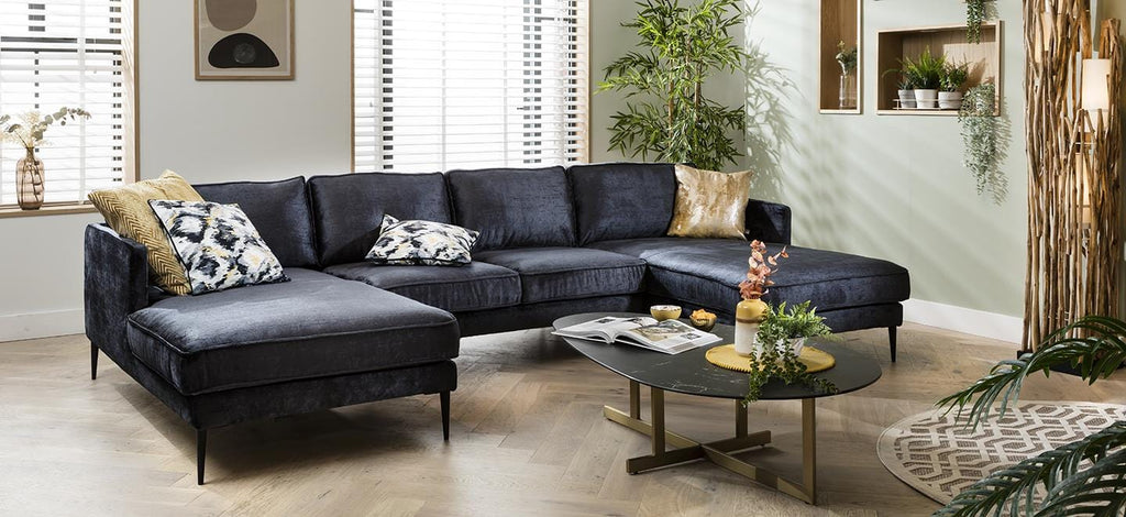 Deluxe 4 Seater U-Shape Corner Sofa - Chaise End Design - Choose Your Fabric - 315x154cm