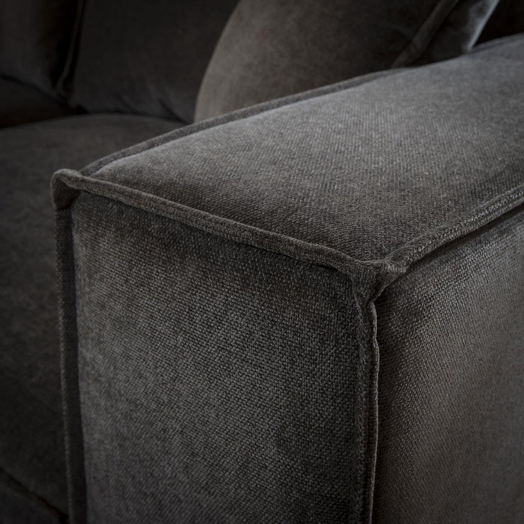 Designer Modern Soft Deep 2 Seater Black Venice 2S