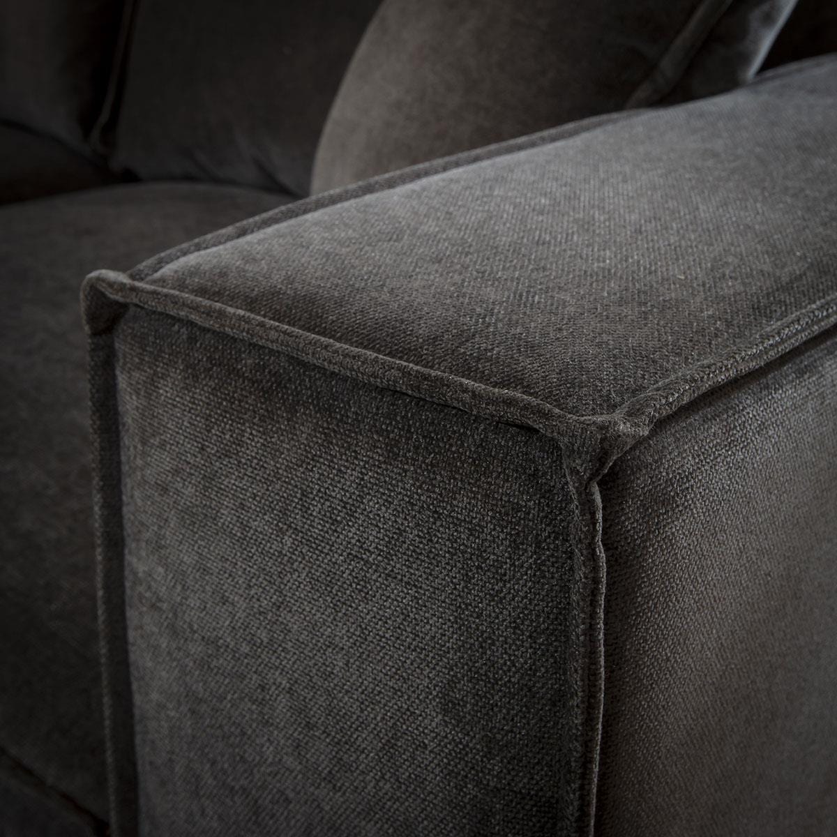 Designer Modern Soft Deep 2 Seater Black Venice 2S