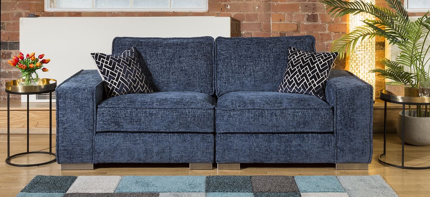 Designer Modern Soft Deep 2 Seater Sofa Many Colours & Fabric Lexci 2S