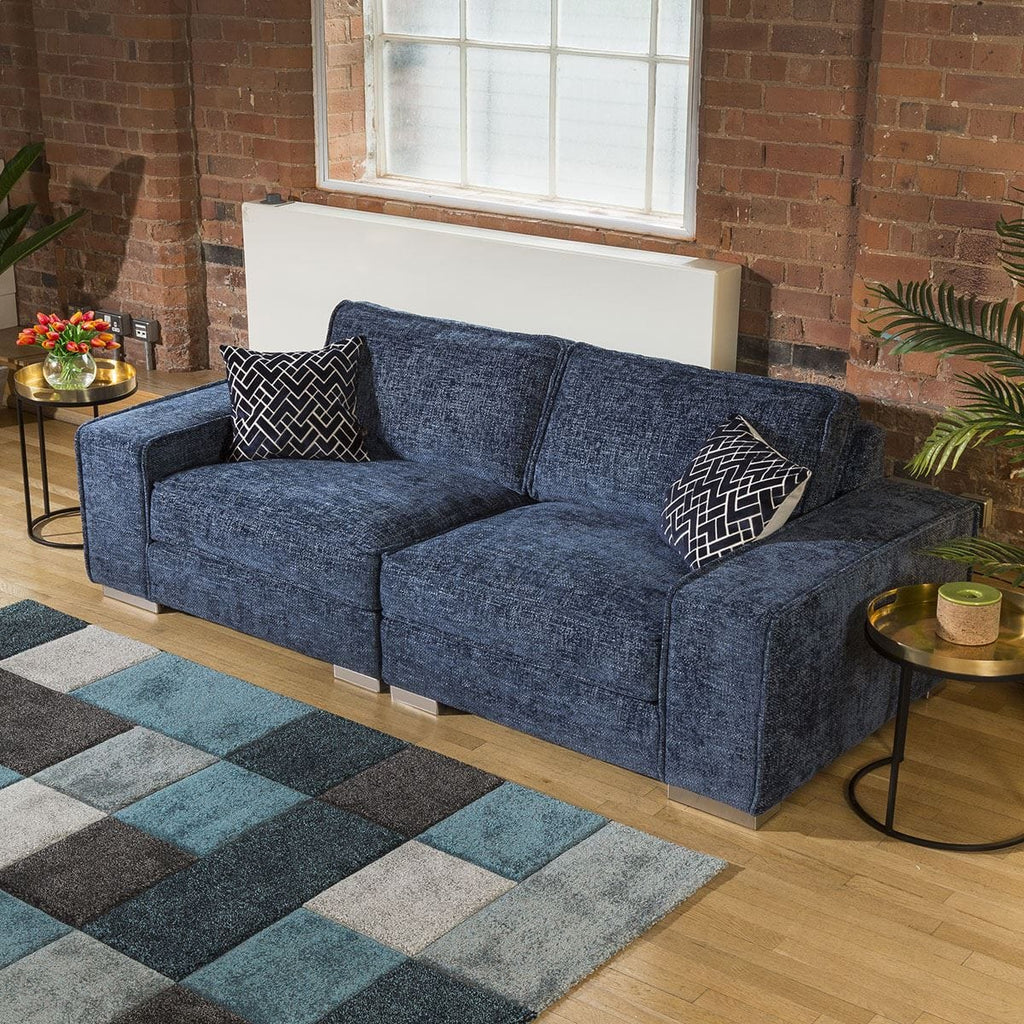 Designer Modern Soft Deep 3 Seater Sofa Many Colours & Fabric Lexci 3S