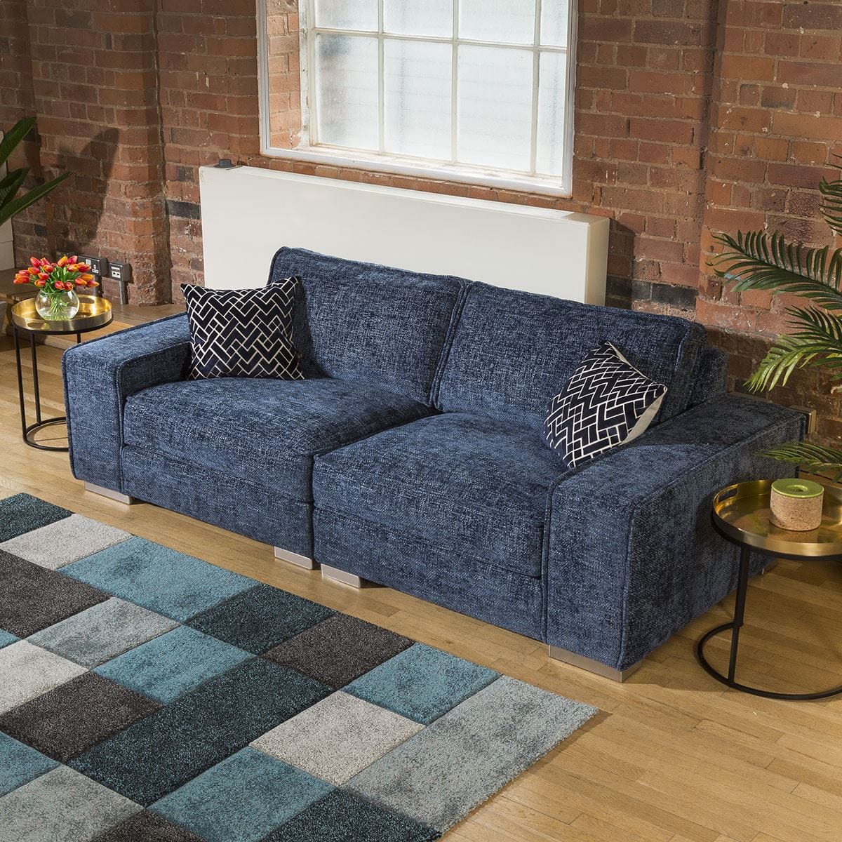 Designer Modern Soft Deep 3 Seater Sofa Many Colours & Fabric Lexci 3S