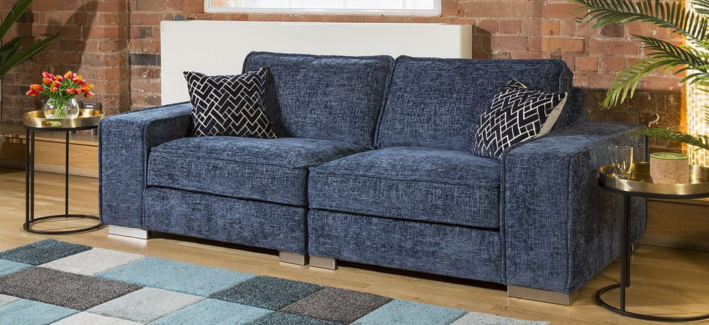 Designer Modern Soft Deep 3 Seater Sofa Many Colours & Fabric Lexci 3S