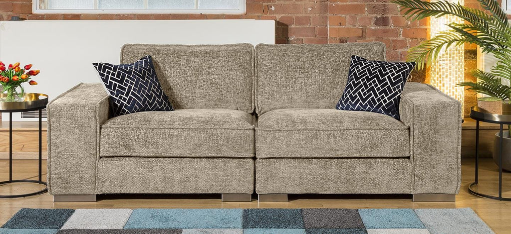 Designer Modern Soft Deep 3 Seater Sofa Many Colours & Fabric Lexci 3S