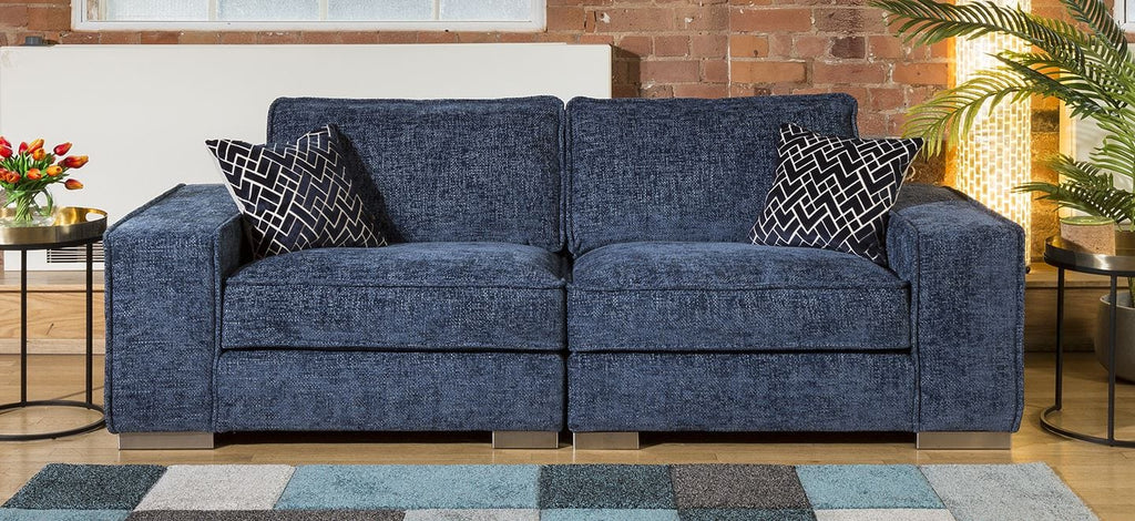 Designer Modern Soft Deep 3 Seater Sofa Many Colours & Fabric Lexci 3S