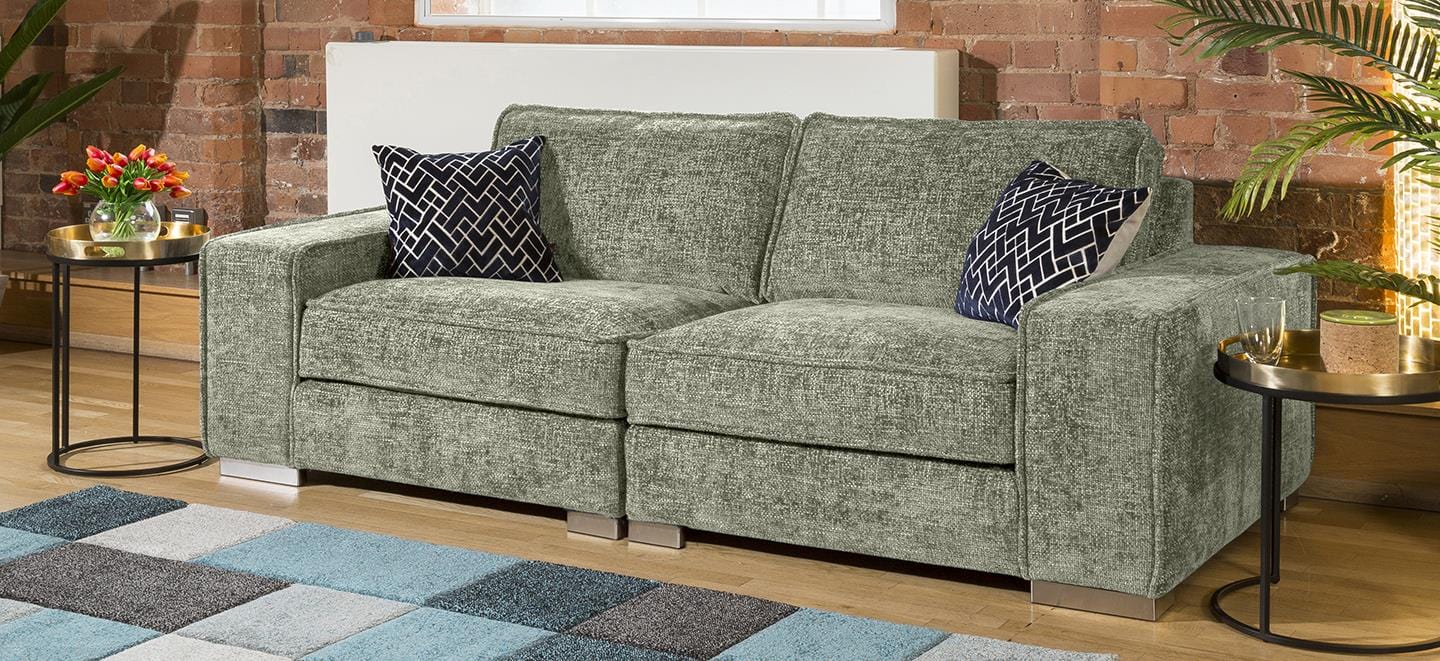 Designer Modern Soft Deep 3 Seater Sofa Many Colours & Fabric Lexci 3S
