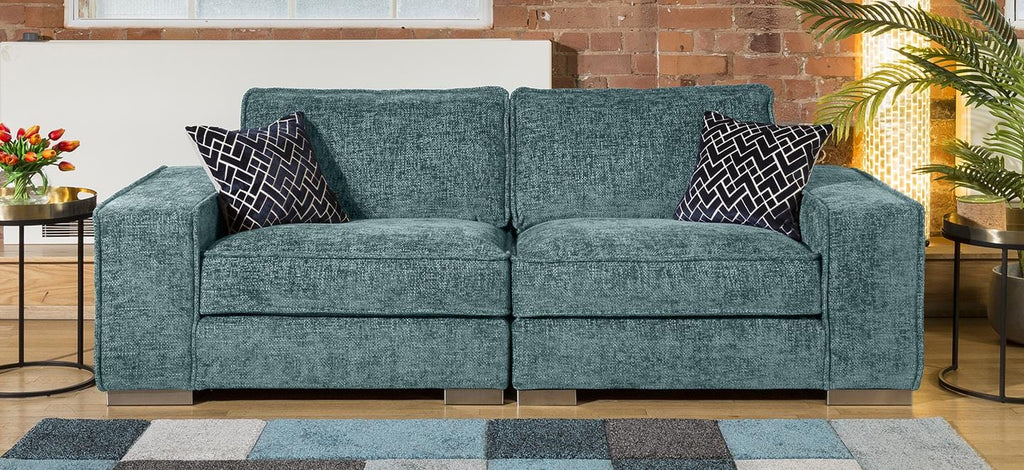 Designer Modern Soft Deep 3 Seater Sofa Many Colours & Fabric Lexci 3S