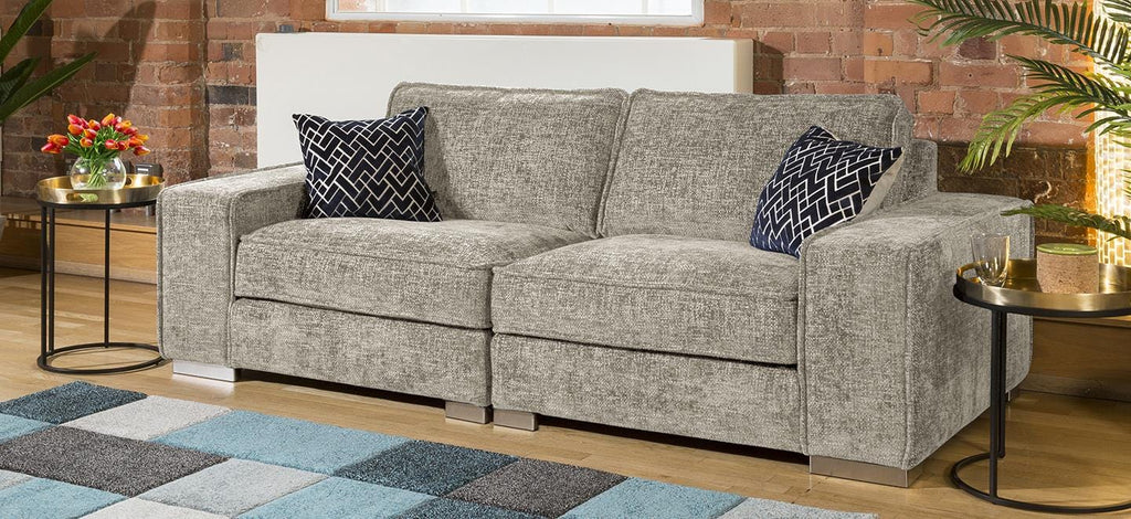 Designer Modern Soft Deep 3 Seater Sofa Many Colours & Fabric Lexci 3S