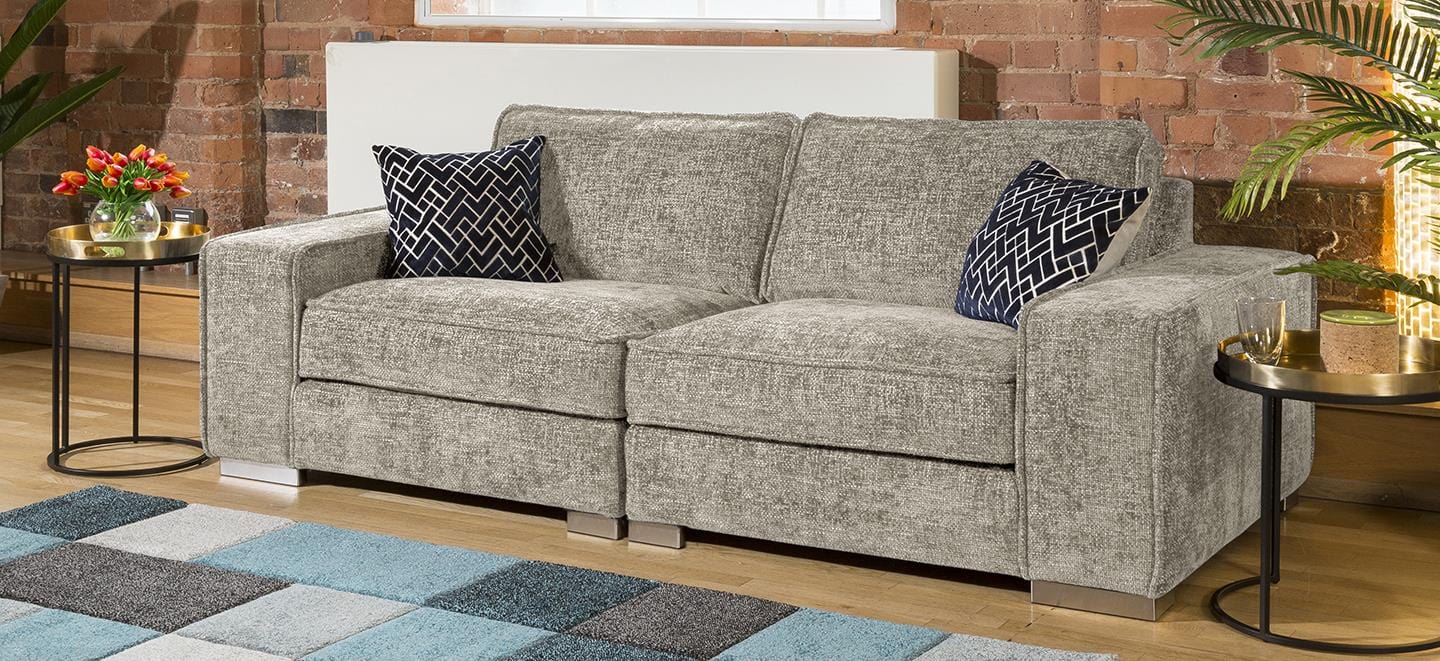 Designer Modern Soft Deep 3 Seater Sofa Many Colours & Fabric Lexci 3S