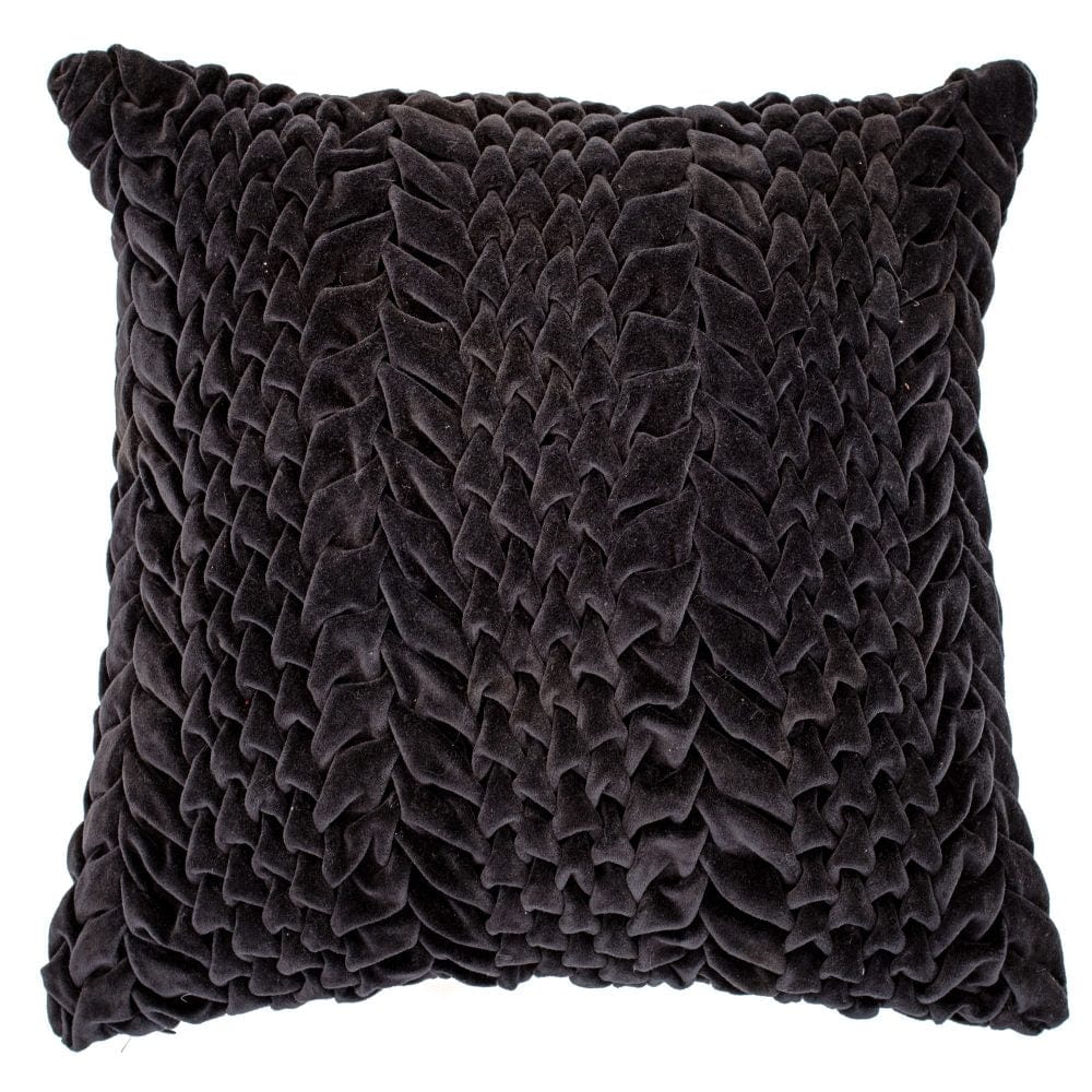 Dunand Velvet Scatter Cushion Black 45cm