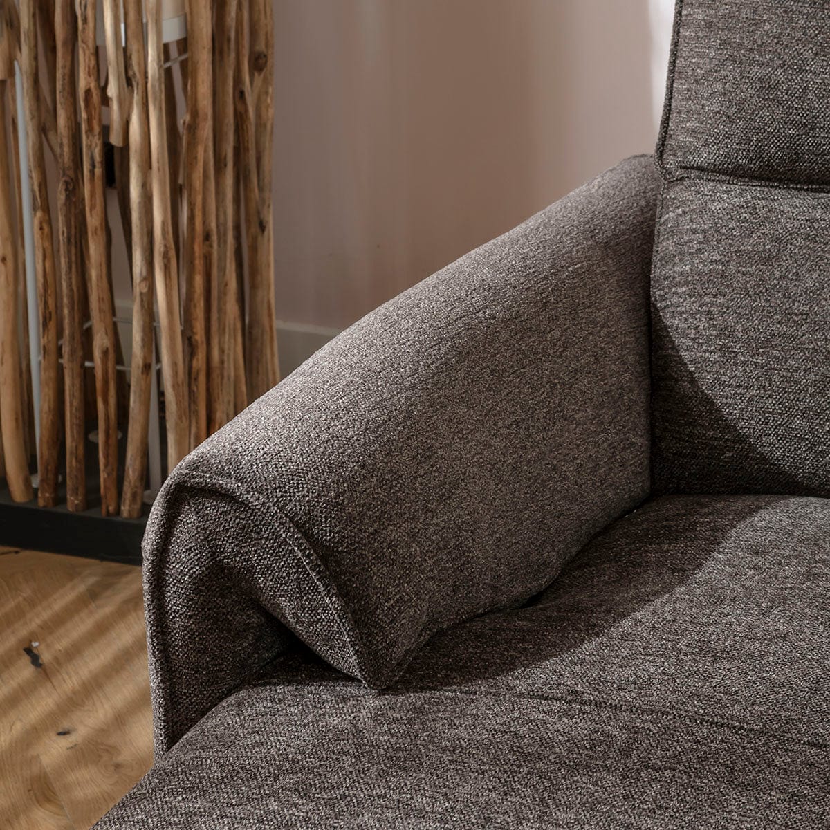 Merlin 3 Seater Electric Recliner Sofa with Left-Hand Chaise Bronze Charcoal 270x160cm