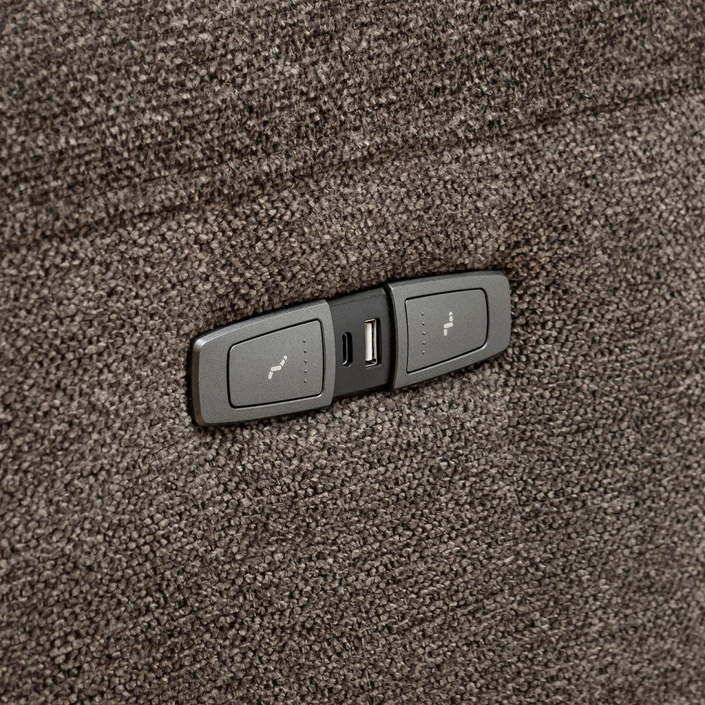 Merlin 3 Seater Electric Recliner Sofa with Right-Hand Chaise Bronze Charcoal 270x160cm