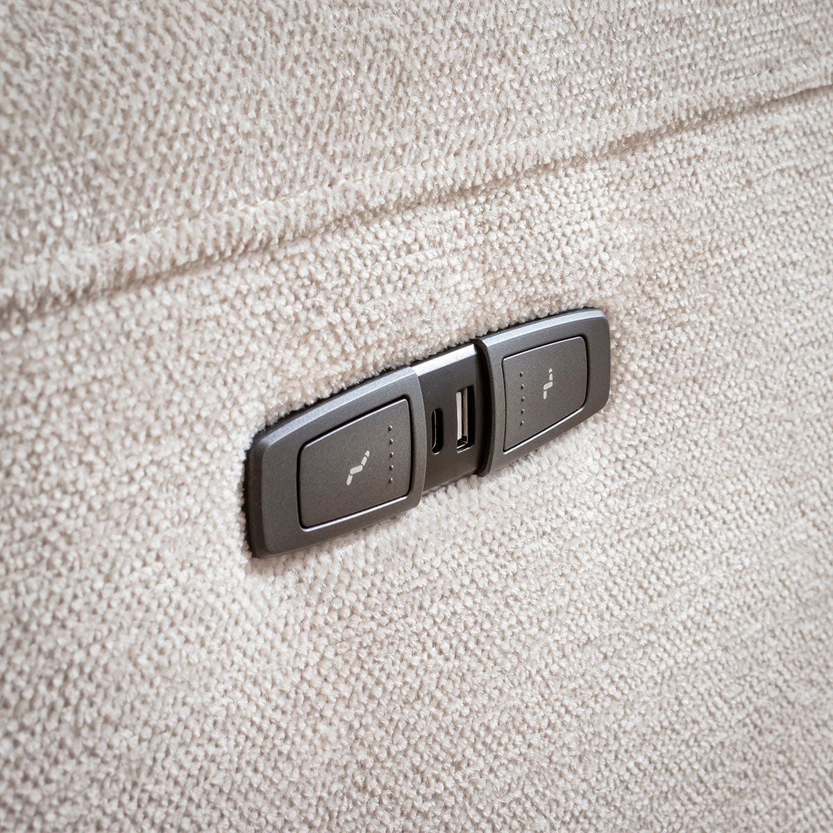 Merlin 3 Seater Electric Recliner Sofa with Right-Hand Chaise Cream 270x160cm