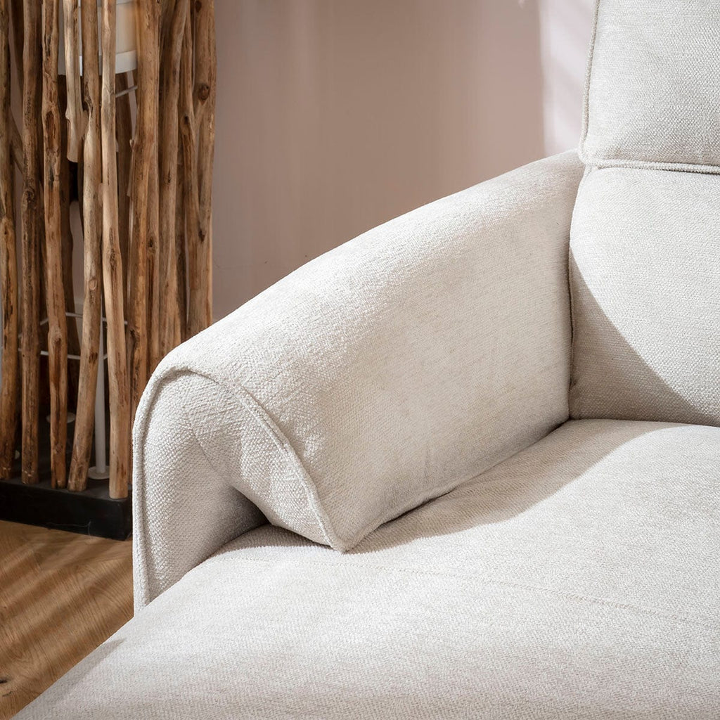 Merlin 3 Seater Electric Recliner Sofa with Left-Hand Chaise Cream 270x160cm