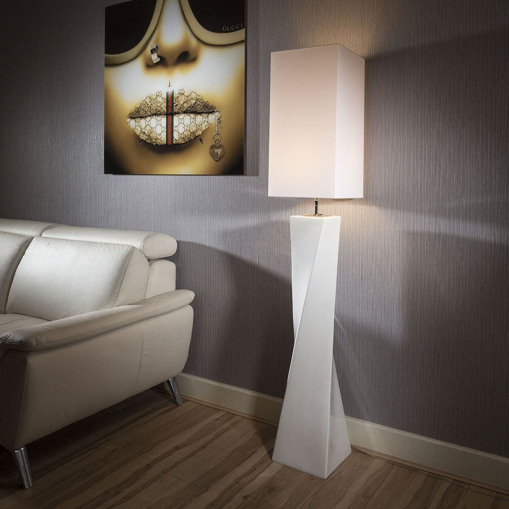 Envy Lighting Designer Standard Floor Lamp Large ceramic White Twiss